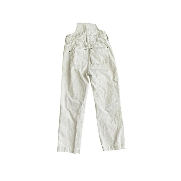 Madewell x Where‎ I Was From White Overalls Distressed Bib Size XS - Picture 5 of 9